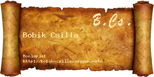 Bobik Csilla névjegykártya