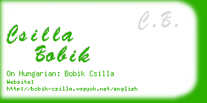 csilla bobik business card